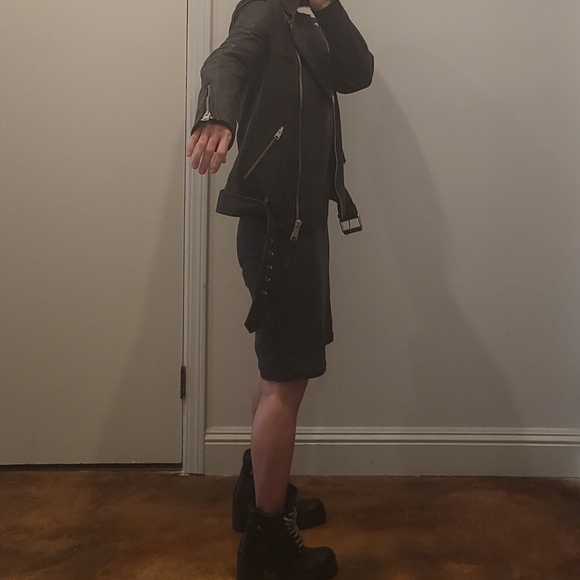 All Saints Oversize leather jacket - Picture 13 of 14